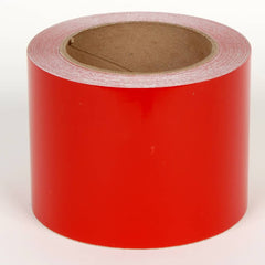 Cobra Systems - Labels, Ribbons & Tapes; Type: Vinyl Tape ; Color: Red ; For Use With: VNM8 ; Width (Inch): 6 ; Length (Feet): 75 ; Material: Vinyl - Exact Tool & Supply