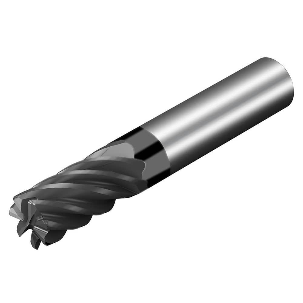 Sandvik Coromant - 1" Diam 2" LOC 1" Shank Diam 4-1/2" OAL 7-Flute Solid Carbide Square End Mill - Exact Tool & Supply