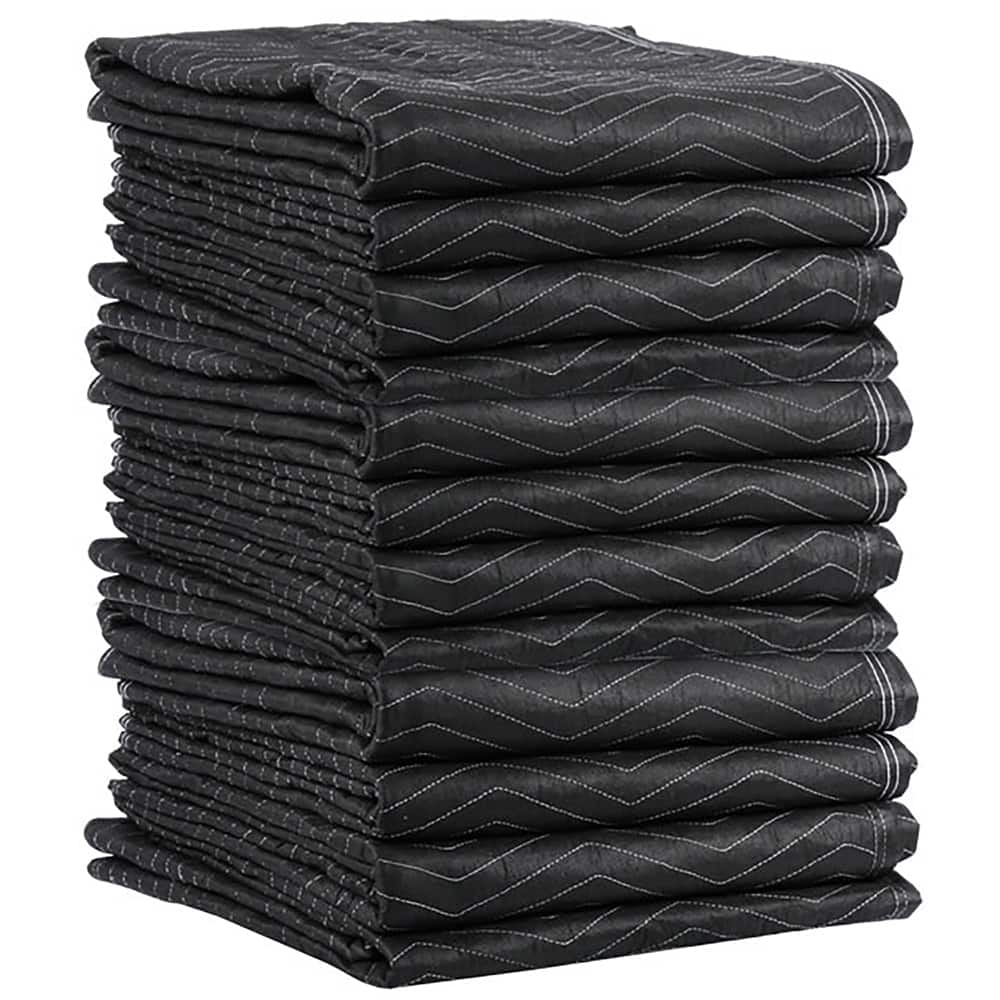 US Cargo Control - Tarps & Dust Covers; Material: Cotton/Polyester ; Length (Inch): 80 ; Width (Inch): 72 ; Grommet: No ; Color: Black - Exact Tool & Supply