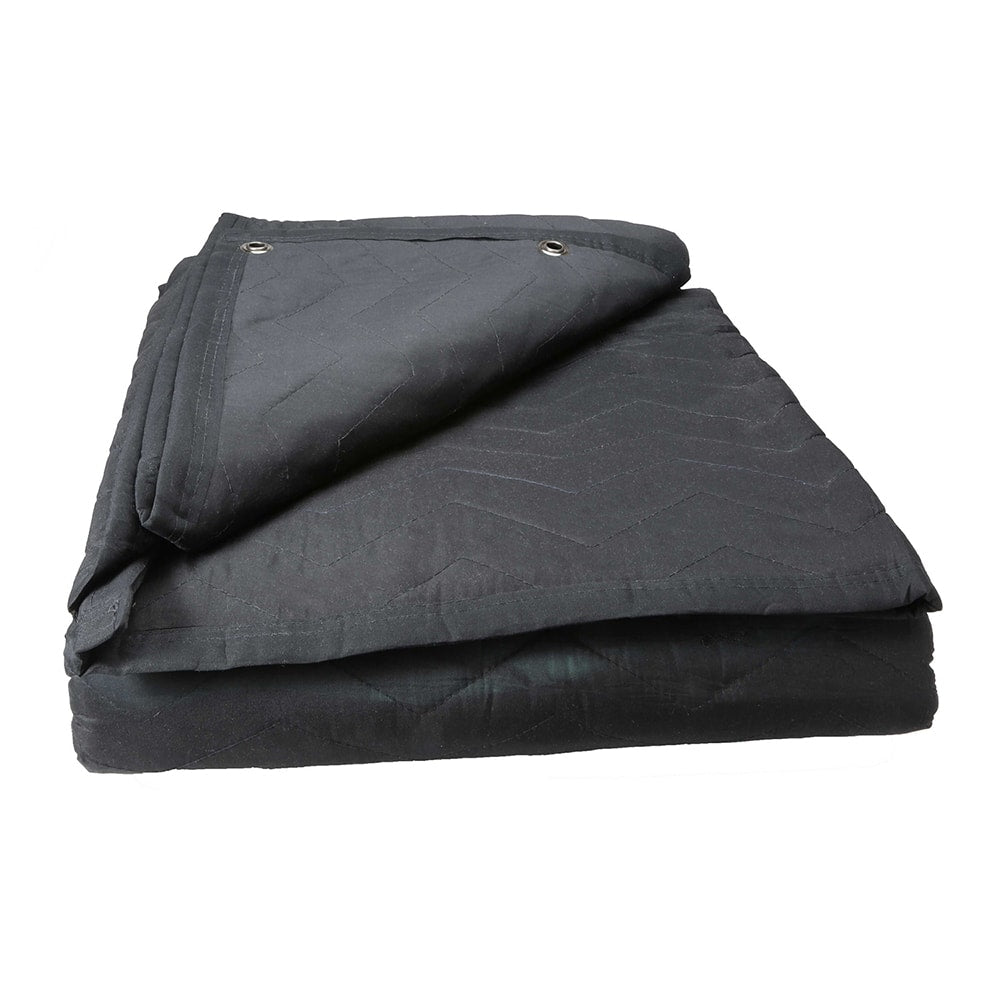 US Cargo Control - Tarps & Dust Covers; Material: Cotton/Polyester ; Length (Inch): 96 ; Width (Inch): 80 ; Grommet: Yes ; Color: Black - Exact Tool & Supply
