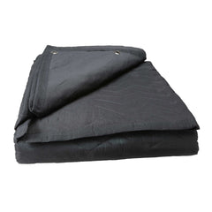 US Cargo Control - Tarps & Dust Covers; Material: Cotton/Polyester ; Length (Inch): 96 ; Width (Inch): 80 ; Grommet: Yes ; Color: Black - Exact Tool & Supply