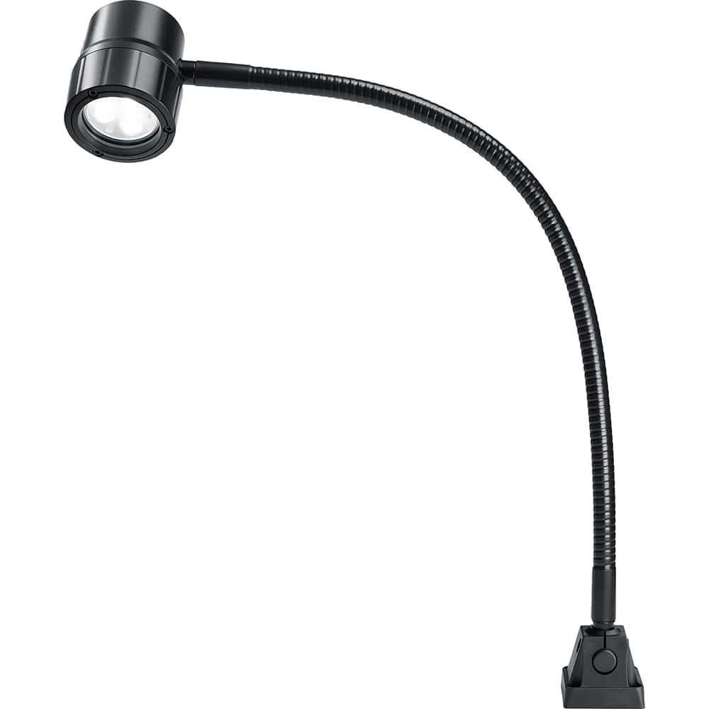 Waldmann Lighting - Machine Lights; Machine Light Style: Spot with Gooseneck ; Mounting Type: Screw Mount ; Wattage: 6 ; Voltage: 100-240 V ; Cord Length (Feet): 9.8 ; Lens Material: Glass - Exact Tool & Supply