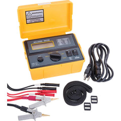 REED Instruments - Electrical Insulation Resistance Testers & Megohmmeters; Display Type: LCD ; Power Supply: 110 V 50 Hz ; Resistance Capacity (Megohm): 2000 ; Maximum Test Voltage: 0 ; Category Rating: CAT II @ 230V ; Accuracy ? (%): 200m?: ?(0.75% rdg - Exact Tool & Supply