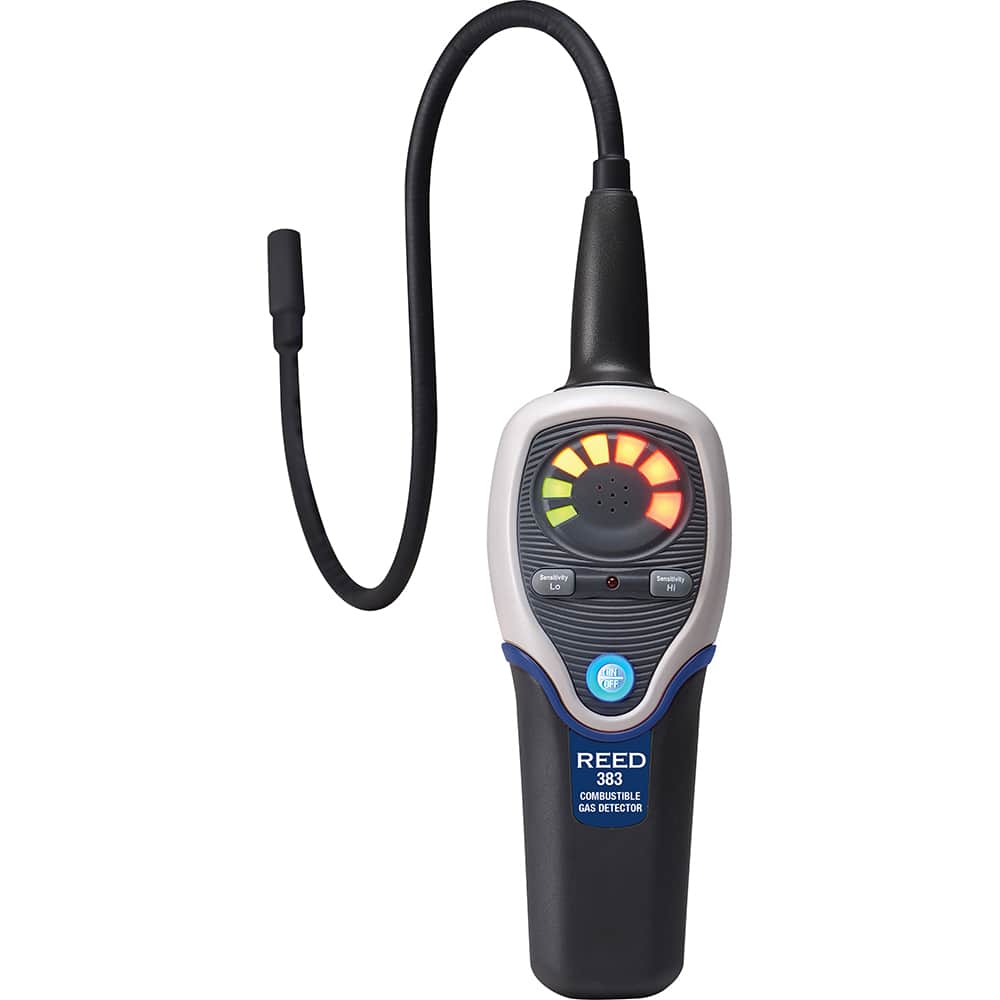 REED Instruments - Gas Detectors & Kits; Type: Portable Gas Leak Detector ; Gas Monitored: Natural Gas; Methane; Benzene; Ethane; Propane; Butane; Acetone; Alcohol; Ammonia; Gasoline; Jet Fuel; Industrial Solvents; Lacquer; Paint Thinner; Naptha ; Measur - Exact Tool & Supply