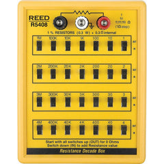 REED Instruments - Earth Ground Resistance Testers; Maximum Earth Ground Resistance (kiloohm): 110 ; Minimum Earth Ground Resistance (kiloohm): 1 ; Resolution (Ohms): 1-110 ; Operating Frequency (Hz): 0 ; Power Supply: No Battery Required ; PSC Code: 6625 - Exact Tool & Supply