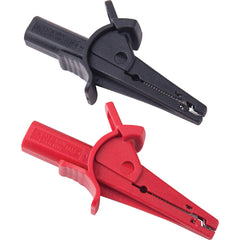 REED Instruments - Electrical Test Equipment Accessories; Accessory Type: Alligator Clip Set ; For Use With: REED R1050 & Test Leads that accept 0.16" (4mm) diameter shrouded banana connectors ; Color: Black; Red - Exact Tool & Supply