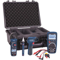REED Instruments - Electrical Test Equipment Combination Kits; Kit Type: Combination Kit ; Maximum Voltage: 1000 VAC/VDC ; Number of Pieces: 8 ; Maximum AC Amperage (mA): 400 ; Maximum AC Amperage: 10 ; Maximum DC Amperage (mA): 400 - Exact Tool & Supply