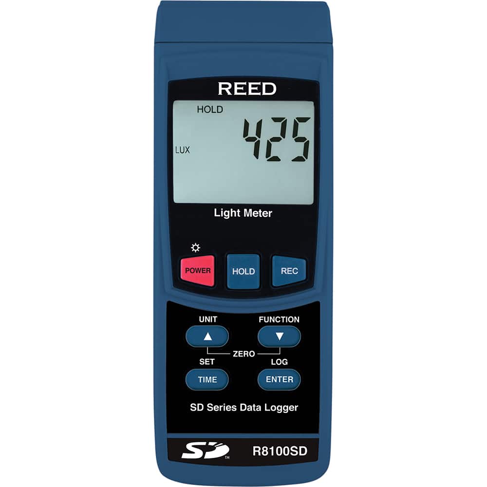 REED Instruments - Light Meters; Compatible Lighting: All Visible Light ; Maximum Measurement (Lux): 100000 ; Maximum Measurement (FC): 10000 ; Minimum Measurement (Lux): 0 ; Minimum Measurement (FC): 0 ; Accuracy ? (%): 4 - Exact Tool & Supply