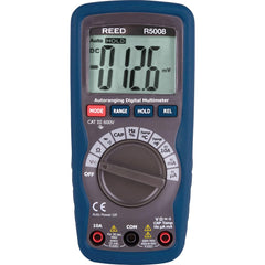 REED Instruments - Multimeters; Multimeter Type: Auto Ranging; Compact; Digital; Manual Ranging; True RMS ; Measures: Capacitance; Current; Diode Test; Frequency; microAmps; Milliamps; Resistance; Temperature; Voltage ; CAT Rating: CAT III ; Maximum AC V - Exact Tool & Supply