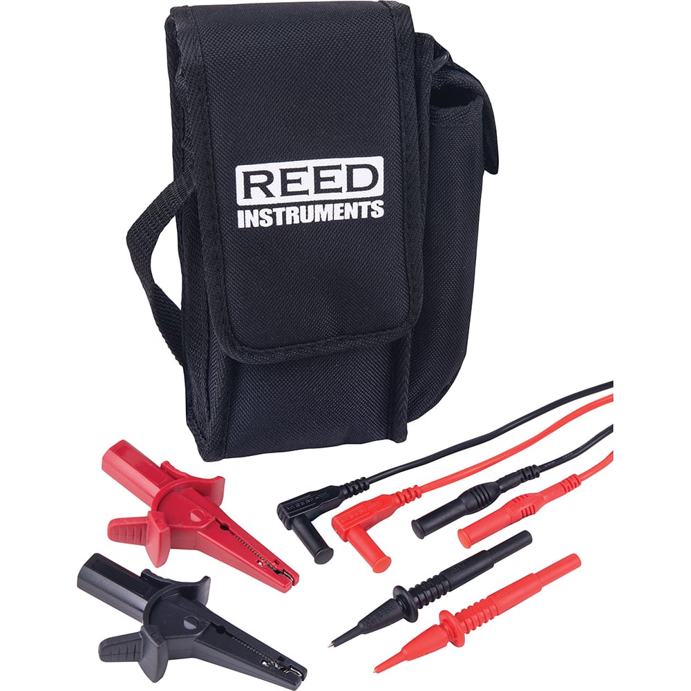 REED Instruments - Electrical Test Equipment Accessories; Accessory Type: Test Lead ; For Use With: Electrical Test Equipment with 4mm Adapters ; Color: Black; Red - Exact Tool & Supply