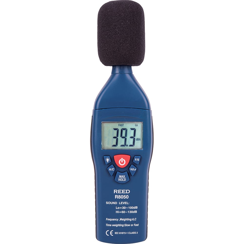 REED Instruments - Sound Meters; Type: Sound Meter ; Frequency Weighting: A & C ; Sound Range (dB): 30 - Exact Tool & Supply