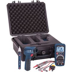 REED Instruments - Electrical Test Equipment Combination Kits; Kit Type: Combination Kit ; Maximum Voltage: 600 VAC/VDC ; Number of Pieces: 7 ; Maximum AC Amperage (mA): 400 ; Maximum AC Amperage: 10 ; Maximum DC Amperage (mA): 400 - Exact Tool & Supply