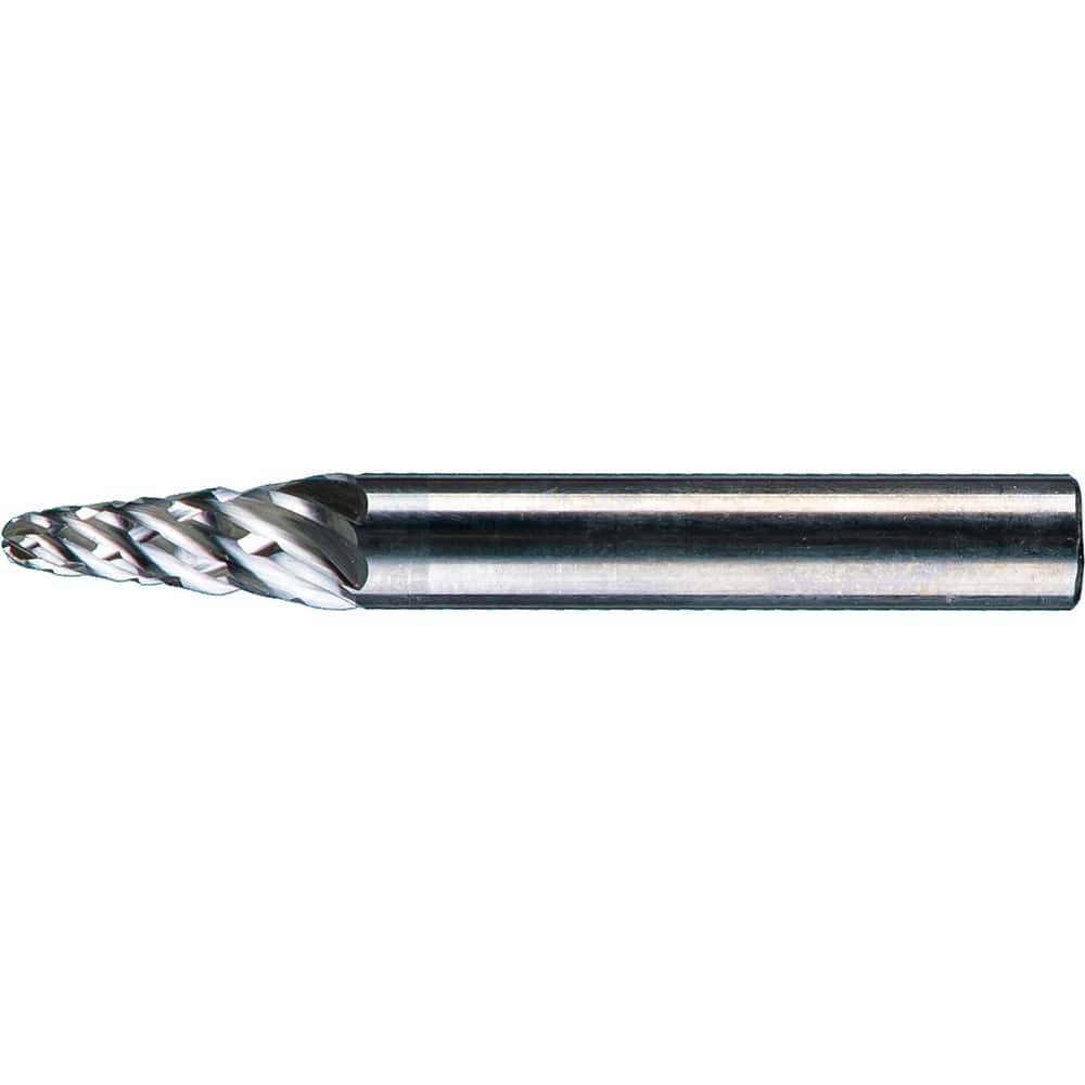 PFERD - SL-1, 1/4" Cut Diam, 1/4" Shank Diam, Carbide End Cut Tree with Radius End Burr - Exact Tool & Supply