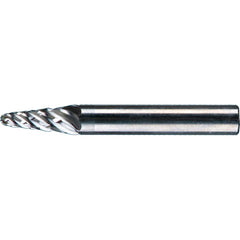 PFERD - SL-1, 1/4" Cut Diam, 1/4" Shank Diam, Carbide End Cut Tree with Radius End Burr - Exact Tool & Supply
