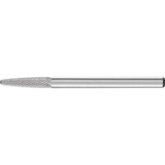PFERD - SF-42, 1/8" Cut Diam, 1/8" Shank Diam, Carbide Diamond Pattern Tree with Radius End Burr - Exact Tool & Supply