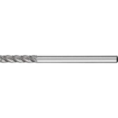 PFERD - SB-43, 1/8" Cut Diam, 1/8" Shank Diam, Carbide End Cut Aluma Cut Cylinder with End Cut Burr - Exact Tool & Supply