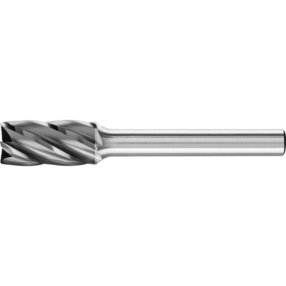 PFERD - SB-3, 3/8" Cut Diam, 1/4" Shank Diam, Carbide End Cut Aluma Cut Cylinder with End Cut Burr - Exact Tool & Supply