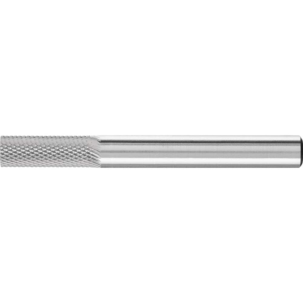 PFERD - SA-1, 1/4" Cut Diam, 1/4" Shank Diam, Carbide Diamond Pattern Cylinder Burr - Exact Tool & Supply