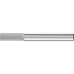PFERD - SA-1, 1/4" Cut Diam, 1/4" Shank Diam, Carbide Diamond Pattern Cylinder Burr - Exact Tool & Supply