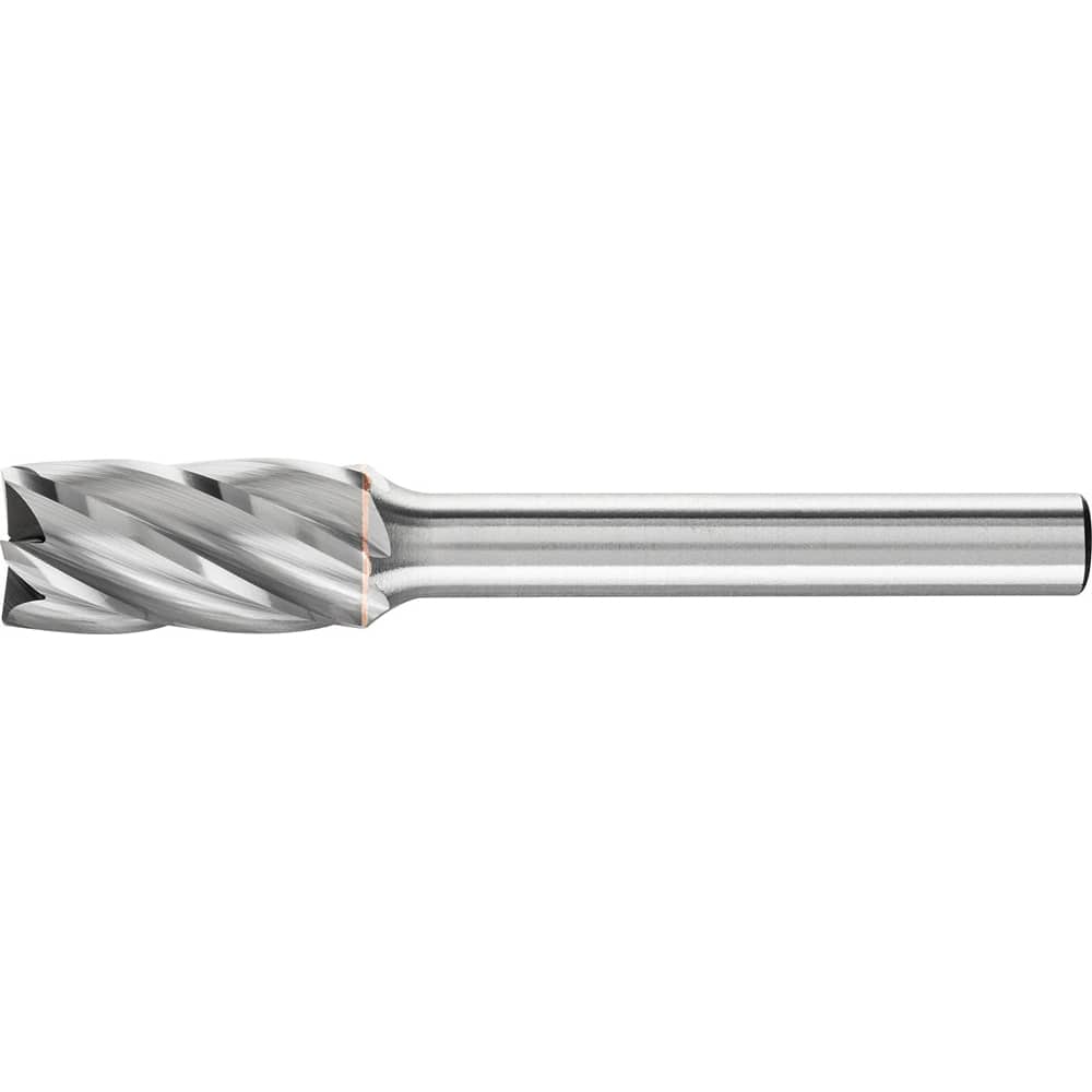 PFERD - SB-3, 3/8" Cut Diam, 1/4" Shank Diam, Carbide End Cut Aluma Cut Cylinder with End Cut Burr - Exact Tool & Supply