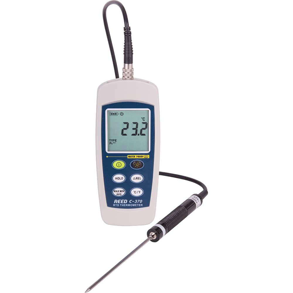 REED Instruments - Digital Thermometers & Probes; Type: Digital Thermometer ; Maximum Temperature (C): 300.00 ; Maximum Temperature (F): 572.000 ; Minimum Temperature (C): -100.00 ; Minimum Temperature (F): -148.000 ; Display Type: Digital LCD - Exact Tool & Supply