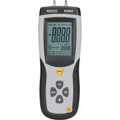 REED Instruments - Differential Pressure Gauges & Switches; Type: Differential Pressure Manometer ; Maximum Pressure (psi): 5.00 ; Accuracy (Percentage): ?0.3% FS ; Maximum Water Column (Decimal Inch): 138.30 ; Temperature Range: 32 to 122?F - Exact Tool & Supply