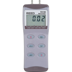 REED Instruments - Differential Pressure Gauges & Switches; Type: Differential Pressure Manometer ; Maximum Pressure (psi): 100.00 ; Accuracy (Percentage): ?0.3% FS ; Maximum Water Column (Decimal Inch): 2768.00 ; Temperature Range: 32 to 122?F - Exact Tool & Supply