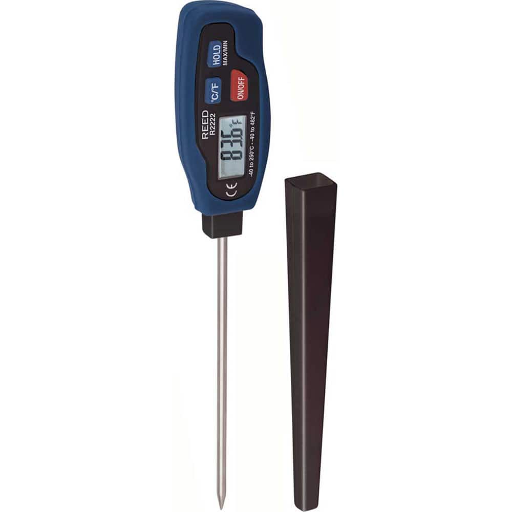 REED Instruments - Digital Thermometers & Probes; Type: Digital Stem Thermometer ; Maximum Temperature (C): 250.00 ; Maximum Temperature (F): 482.000 ; Minimum Temperature (C): -40.00 ; Minimum Temperature (F): -40.000 ; Display Type: Digital LCD - Exact Tool & Supply