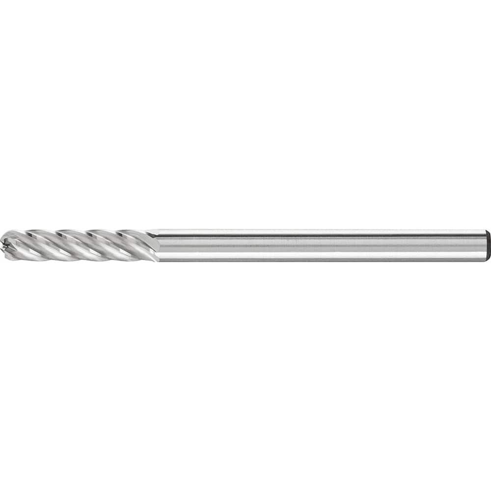 PFERD - SC-42, 1/8" Cut Diam, 1/8" Shank Diam, Carbide Inox Cut End Cut Cylinder with Radius End Burr - Exact Tool & Supply