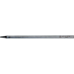 PFERD - SL-1L6, 1/4" Cut Diam, 1/4" Shank Diam, Carbide Double Cut Taper with Radius End Burr - Exact Tool & Supply