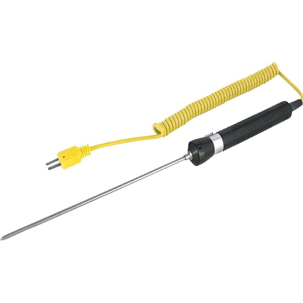 REED Instruments - Digital Thermometers & Probes; Type: Thermocouple Probe ; Maximum Temperature (C): 600.00 ; Maximum Temperature (F): 1112.000 ; Minimum Temperature (C): -50.00 ; Minimum Temperature (F): -58.000 ; Material: Stainless Steel - Exact Tool & Supply
