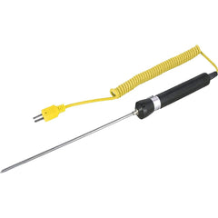 REED Instruments - Digital Thermometers & Probes; Type: Thermocouple Probe ; Maximum Temperature (C): 600.00 ; Maximum Temperature (F): 1112.000 ; Minimum Temperature (C): -50.00 ; Minimum Temperature (F): -58.000 ; Material: Stainless Steel - Exact Tool & Supply