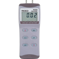 REED Instruments - Differential Pressure Gauges & Switches; Type: Differential Pressure Manometer ; Maximum Pressure (psi): 30.00 ; Accuracy (Percentage): ?0.3% FS ; Maximum Water Column (Decimal Inch): 830.40 ; Temperature Range: 32 to 122?F - Exact Tool & Supply