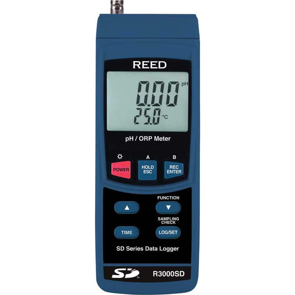 REED Instruments - Conductivity, pH & TDS Meters & Testers; Minimum pH Range: 0.00 ; Maximum pH Range: 14.00 ; Resolution: ORP: 1 mV; pH: 0.01 pH ; Accuracy (pH): 0.02 ; Accuracy: ?(0.5% +2 dgt) ; Minimum Temperature (C): 1.00 - Exact Tool & Supply