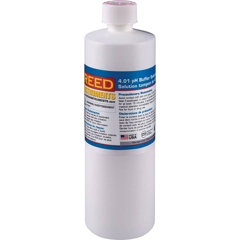 REED Instruments - pH Buffering & Calibration Solutions; Type: Buffer Solution ; pH Range (%): 4.01 ; Container Size: 500 ml - Exact Tool & Supply