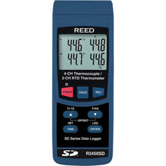 REED Instruments - Digital Thermometers & Probes; Type: Temperature Recorder ; Maximum Temperature (C): 1300.00 ; Maximum Temperature (F): 2372.000 ; Minimum Temperature (C): -100.00 ; Minimum Temperature (F): -148.000 ; Display Type: Backlit LCD - Exact Tool & Supply