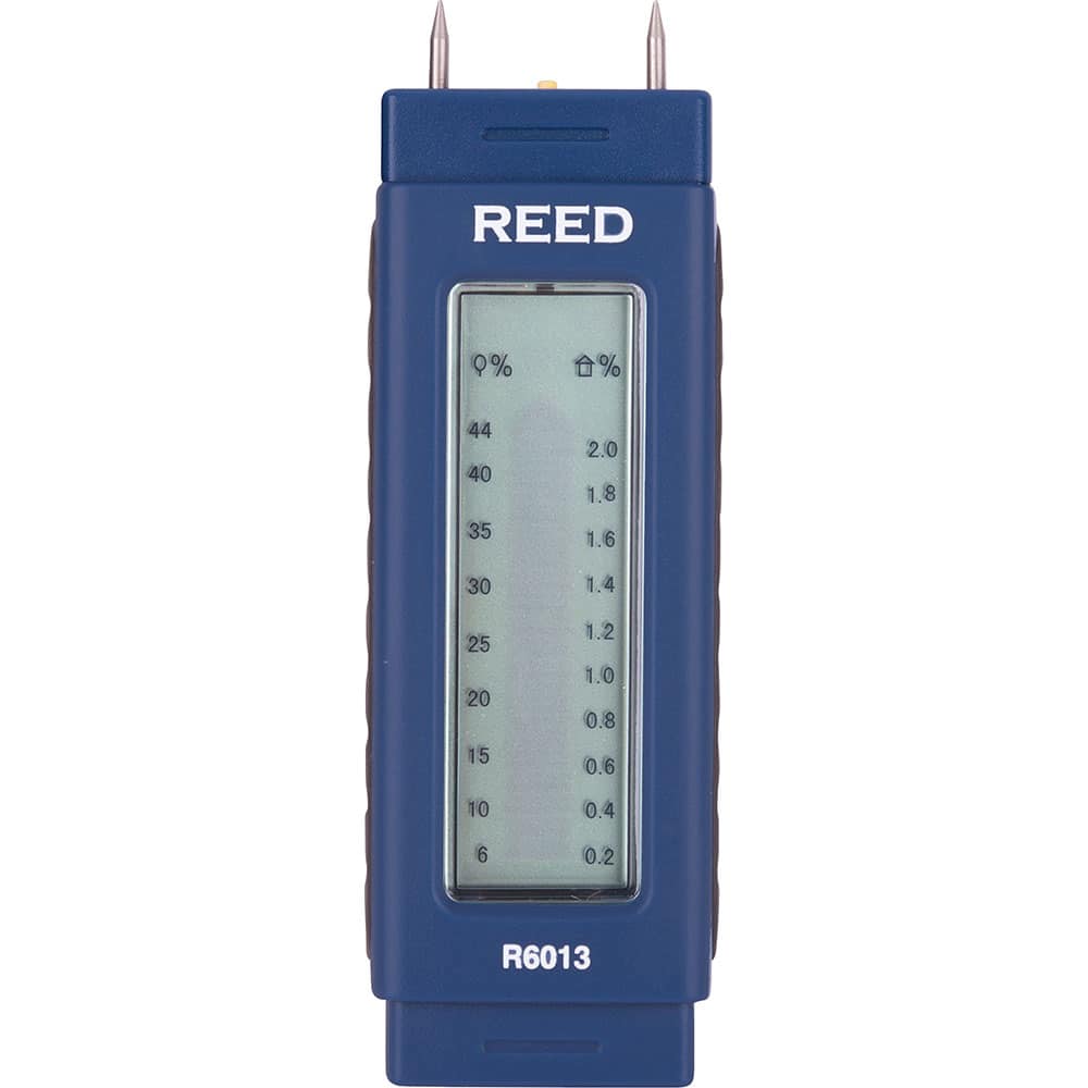 REED Instruments - Moisture Meters & Analyzers; Type: Pocket Size Moisture Meter ; Applications: Construction and Building Projects Remediation and Restoration Woodworking ; Accuracy (Percentage): Wood: ?1%, Materials: ?0.05% ; Minimum Operating Temperat - Exact Tool & Supply