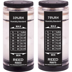 REED Instruments - Thermometer/Hygrometers & Barometers; Type: Humidity Calibration Standard ; Minimum Relative Humidity (%): 32 ; Maximum Relative Humidity (%): 75.67 ; Minimum Temperature (C): 10.00 ; Minimum Temperature (F): 50.000 ; Maximum Temperatu - Exact Tool & Supply