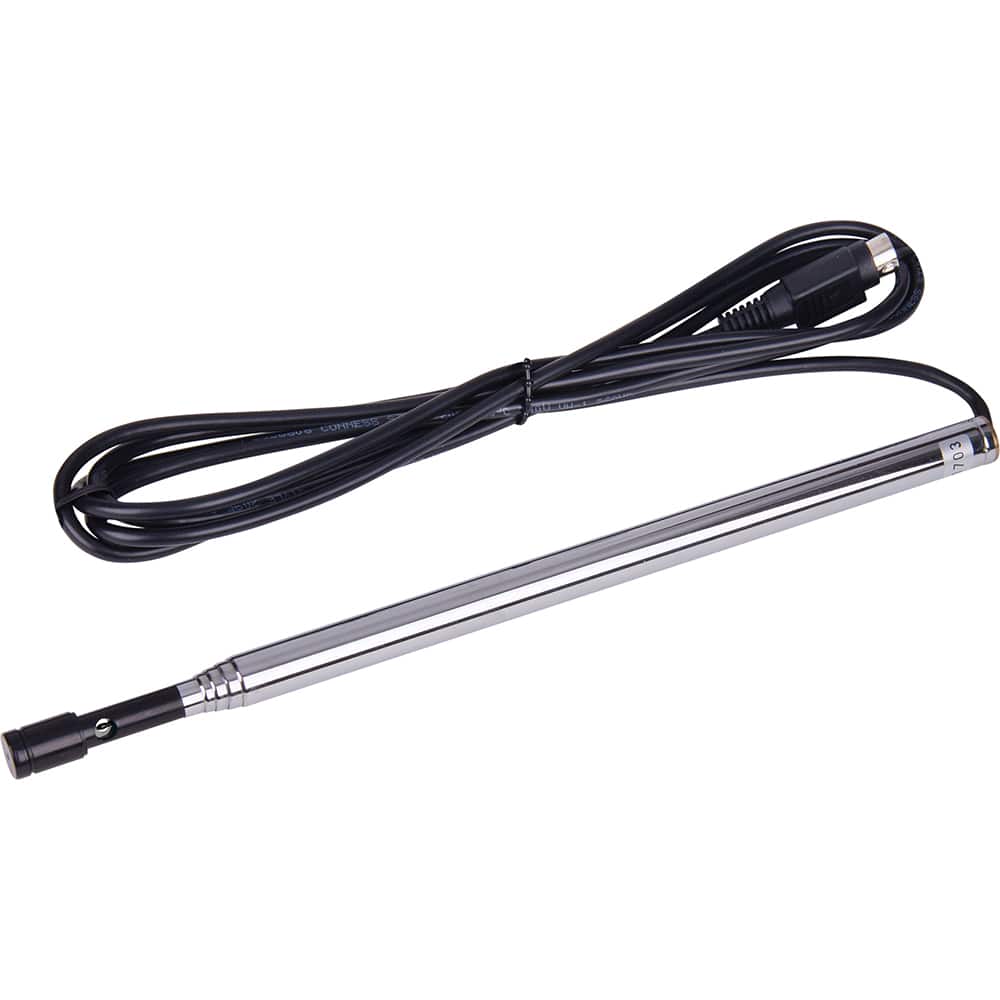 REED Instruments - Airflow Meter Accessories; Type: Telescoping Hot Wire Probe ; For Use With: REED R4500SD & SD-4214 Data Logging Hot Wire Thermo-Anemometers ; Min Air Velocity ft/min (Feet): 40 ; Min Air Velocity km/hr: 0.200 ; Min Air Velocity knots: - Exact Tool & Supply