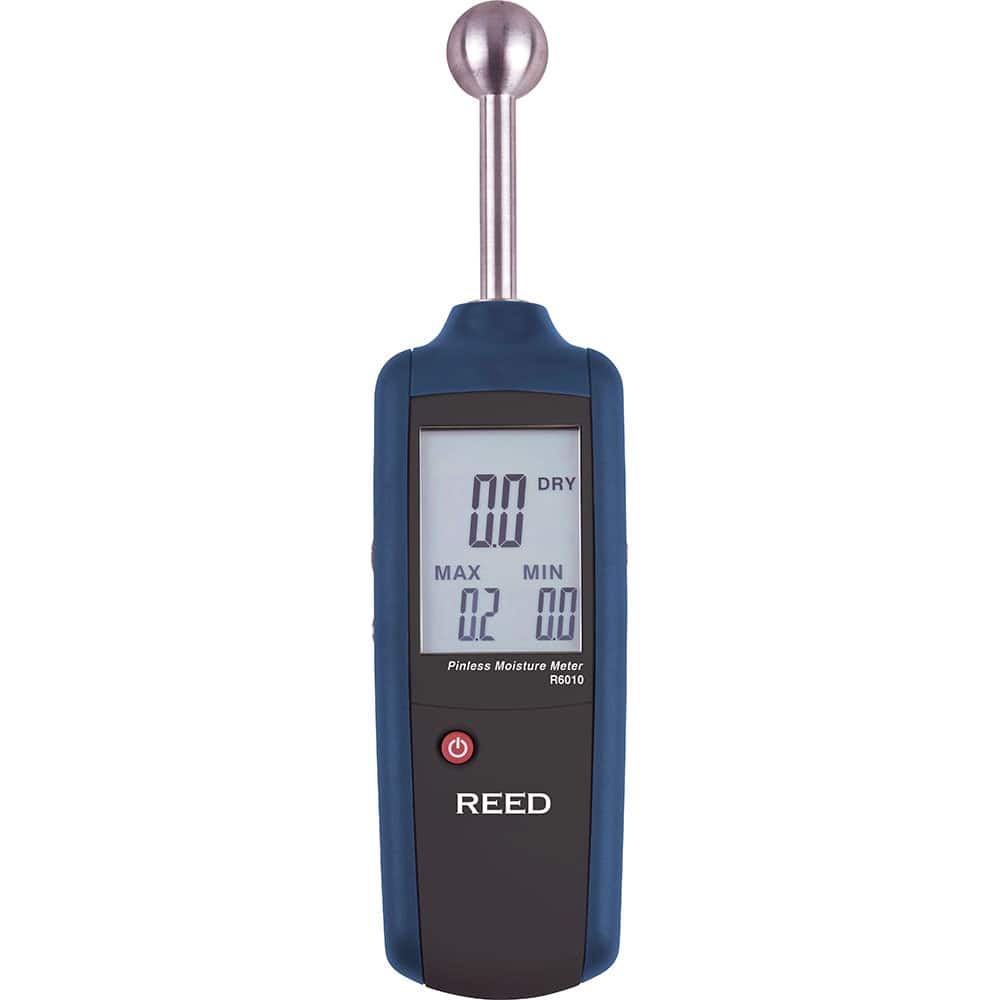 REED Instruments - Moisture Meters & Analyzers; Type: Pinless Moisture Meter ; Applications: Construction and Building Projects, Remediation and Restoration ; Minimum Operating Temperature (F): 32.000 ; Maximum Operating Temperature (F): 104.000 ; Includ - Exact Tool & Supply