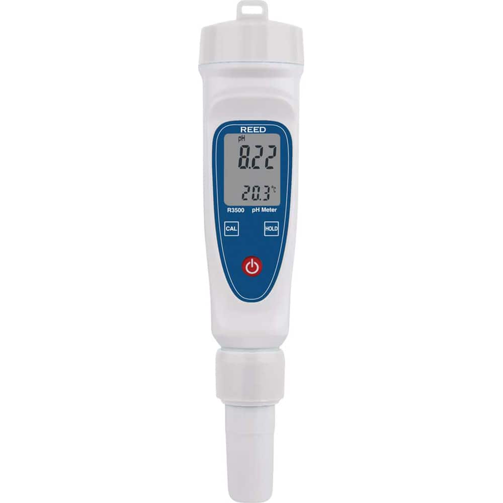 REED Instruments - Conductivity, pH & TDS Meters & Testers; Type: pH Meter ; Minimum pH Range: 0.00 ; Maximum pH Range: 14.00 ; Probe Type: Single Junction ; Resolution: 0.01 pH: 0.1?F ; Accuracy (pH): 0.02 - Exact Tool & Supply