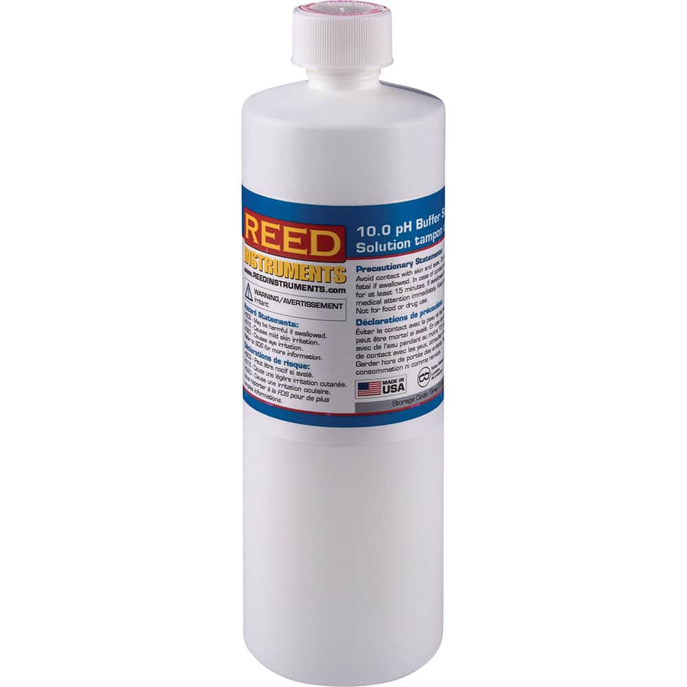 REED Instruments - pH Buffering & Calibration Solutions; Type: Buffer Solution ; pH Range (%): 10.00 ; Container Size: 500 ml - Exact Tool & Supply