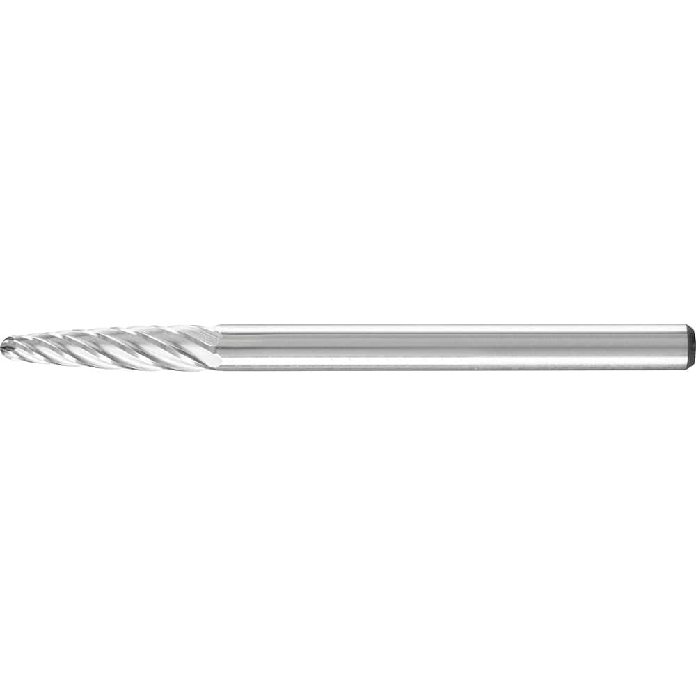 PFERD - SF-42, 1/8" Cut Diam, 1/8" Shank Diam, Carbide Inox Cut Tree with Radius End Burr - Exact Tool & Supply