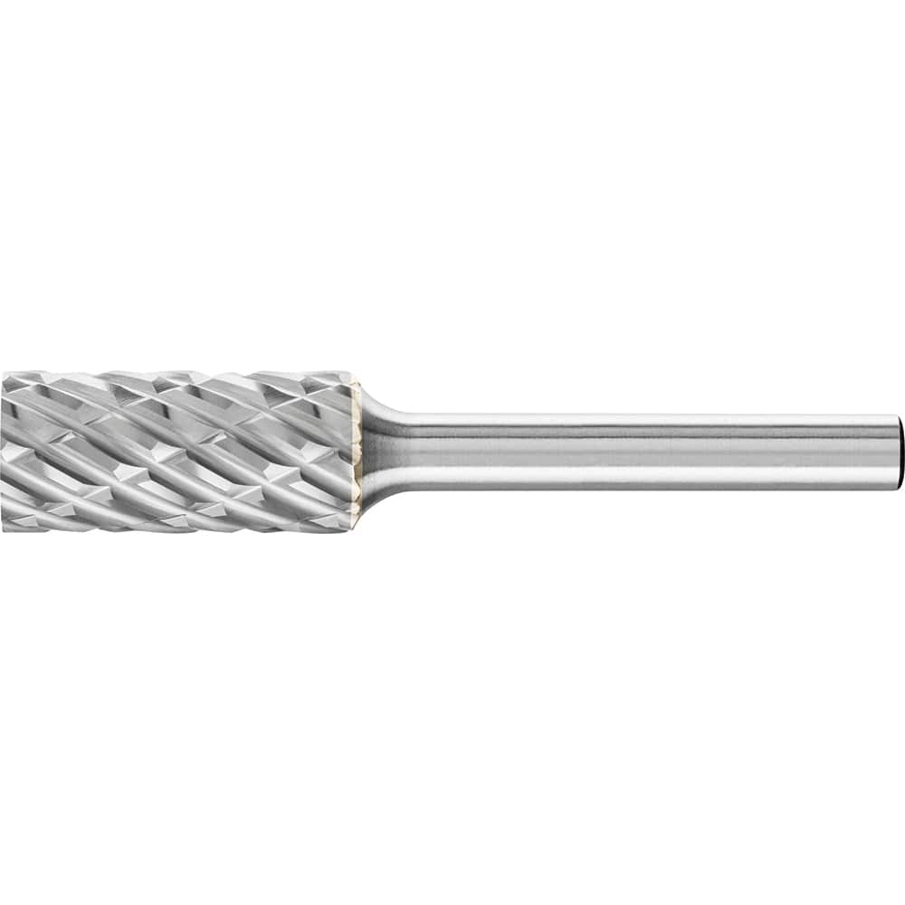 PFERD - SA-5, 1/2" Cut Diam, 1/4" Shank Diam, Carbide No End Cut Cylinder Burr - Exact Tool & Supply