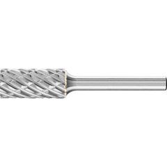 PFERD - SA-5, 1/2" Cut Diam, 1/4" Shank Diam, Carbide No End Cut Cylinder Burr - Exact Tool & Supply