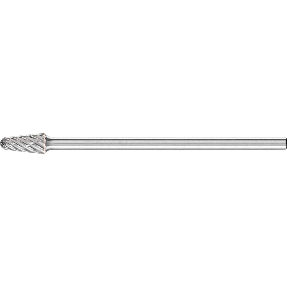 PFERD - SL-3L6, 3/8" Cut Diam, 1/4" Shank Diam, Carbide End Cut Tree with Radius End Burr - Exact Tool & Supply