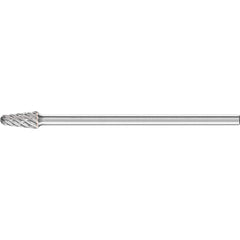 PFERD - SL-3L6, 3/8" Cut Diam, 1/4" Shank Diam, Carbide End Cut Tree with Radius End Burr - Exact Tool & Supply