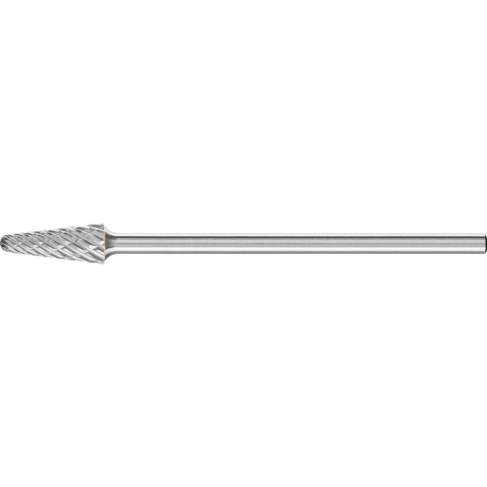 PFERD - SL-4L6, 1/2" Cut Diam, 1/4" Shank Diam, Carbide End Cut Tree with Radius End Burr - Exact Tool & Supply