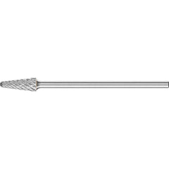 PFERD - SL-4L6, 1/2" Cut Diam, 1/4" Shank Diam, Carbide End Cut Tree with Radius End Burr - Exact Tool & Supply