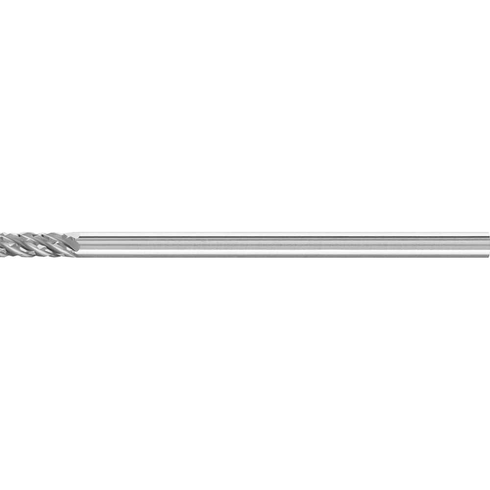 PFERD - SA-3L6, 3/8" Cut Diam, 1/4" Shank Diam, Carbide No End Cut Diamond Pattern Cylinder Burr - Exact Tool & Supply